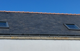 Mise en place d'un dip étanche sur tuiles faîtière pontivy 
