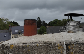  Installation de coffre d'étanchéité de cheminée alu Anthracite sur hennebont 
